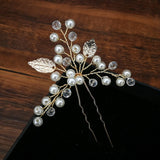 Women U-shaped Pin Metal Barrette Clip Hairpins Simulated Pearl Bridal Tiara Hair Accessories Wedding Hairstyle Design Tools daiiibabyyy