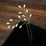 Women U-shaped Pin Metal Barrette Clip Hairpins Simulated Pearl Bridal Tiara Hair Accessories Wedding Hairstyle Design Tools daiiibabyyy