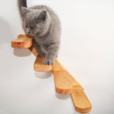 Wall-mounted Cat Climbing Ladder Wood Stairs Jumping Platform Cat Climbing Frame Kitten Jumping Board DIY Pet Furniture Cat Tree daiiibabyyy