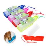 250ml/500ml Pet Dog Water Bottle Plastic Portable Water Bottle Pets Outdoor Travel Drinking Water Feeder Bowl Foldable daiiibabyyy