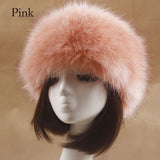 Hirigin Winter Women Fashion Russian Thick Warm Beanies Fluffy Fake Faux Fur Hat Empty Top Hat Headscarf daiiibabyyy