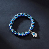 Turkish Lucky Evil Eye Bracelets Blue Evil Eye Bead Bracelet Men Women Handmade Lucky Jewelry Charm Bracelet Female daiiibabyyy
