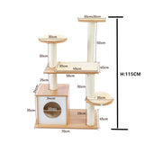 Cat Tree Play House Condo Cube Cave Platform Scratcher Post and Ball Toy  Cat Furniture daiiibabyyy