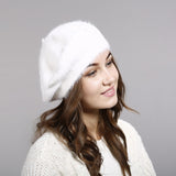 Hat Women Lady Winter Imitation Rabbit Hair Hat New Winter Wool Hat Thickened Warm Knit Hat Hats For Women Hats Cap For Women daiiibabyyy