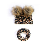 Baby Cotton Hat  Autumn Winter Children's Scarf Hat Sets  Bowknot Ear Baby Girl Boy Warm Beanies daiiibabyyy
