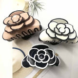 New Hair Accessories Hairpins Hair Ornaments Floral Hair Clip Acetate Big Camellia Crab Hair Claws For Women Girls Headwear daiiibabyyy