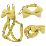 Dog Harness Leash Collar Set Adjustable Soft Cute Bow Double Layer Dog Harness for Small Medium Pet Collar Leash Outdoor Walking daiiibabyyy
