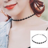 Handmade Velvet Lace Vintage Choker Necklace for Women Collar Torques Trendy Neck Jewelry Stretch Charm Gothic Punk Black Heart daiiibabyyy