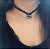 Handmade Velvet Lace Vintage Choker Necklace for Women Collar Torques Trendy Neck Jewelry Stretch Charm Gothic Punk Black Heart daiiibabyyy