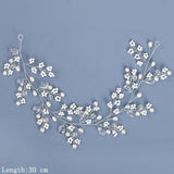 Pearl Rhinestone Headband Hair Accessories For Women Wedding Accessories Bride Headband Leaf Flower Headband Decoration For Hair daiiibabyyy