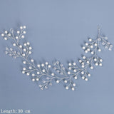 Pearl Rhinestone Headband Hair Accessories For Women Wedding Accessories Bride Headband Leaf Flower Headband Decoration For Hair daiiibabyyy