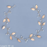 Pearl Rhinestone Headband Hair Accessories For Women Wedding Accessories Bride Headband Leaf Flower Headband Decoration For Hair daiiibabyyy