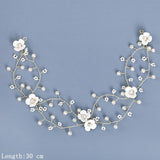 Pearl Rhinestone Headband Hair Accessories For Women Wedding Accessories Bride Headband Leaf Flower Headband Decoration For Hair daiiibabyyy