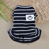 Pet Clothes Black And White Stripe Dress T-shirts Lovers Suit Dog Clothes Small Medium Cats Dogs Skirts Cat Dress Pet Supplies daiiibabyyy