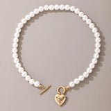 Tocona Luxury Pearl Stone Shell Pendant Necklace for Women Summer Star Heart Chain Choker Necklace Bohemian Jewelry Gift daiiibabyyy