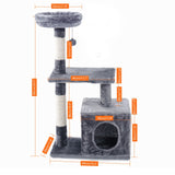 Fast Delivery Luxury Pet Cat Tree House Condos Cat Tree Tower with Ladder Sisal Scratching Posts for Cats Kitten Furniture House daiiibabyyy