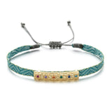 ZMZY Bohemian Handmade Woven Rope Chain Bracelet Ethnic Adjustable Crystal Heart Charms Bracelets for Women Girl Cuff Jewelry daiiibabyyy
