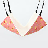 Design Guinea Pig Hammock Cartoon Printed Cotton Warm Hamster Hammock for Rats Rabbit Hamster Accessories daiiibabyyy