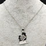 Mom Daughter Stainless Steel Chain Necklace Silver Color Necklaces Pendants Jewelry mujer Mother's Day Christmas Gift N539S01 daiiibabyyy