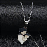 Mom Daughter Stainless Steel Chain Necklace Silver Color Necklaces Pendants Jewelry mujer Mother's Day Christmas Gift N539S01 daiiibabyyy