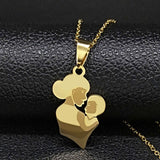 Mom Daughter Stainless Steel Chain Necklace Silver Color Necklaces Pendants Jewelry mujer Mother's Day Christmas Gift N539S01 daiiibabyyy