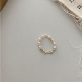 AOMU  Fashion Crystal Beaded Rings Cute Minimalist Coloful Beads Geometric Stacked Fine Rings for Women Party Gift Jewelry daiiibabyyy