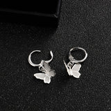 Long Tassel Butterfly Drop Earrings Silver Color  Fashion Hanging Women Earrings Summer Jewelry Girls Party Gift daiiibabyyy
