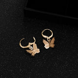 Long Tassel Butterfly Drop Earrings Silver Color  Fashion Hanging Women Earrings Summer Jewelry Girls Party Gift daiiibabyyy