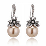 Fashion Imitation Pearl Earrings Inlaid Rhinestones Exquisite Charming Wedding Jewelry For Women Three Colors optional2019 daiiibabyyy