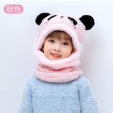 Winter Children Hat Plus Fleece Kids Caps Cartoon Hat For Girls Boys Scarf Thicken Cap Newborn Photography Baby Stuff daiiibabyyy