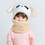 Winter Children Hat Plus Fleece Kids Caps Cartoon Hat For Girls Boys Scarf Thicken Cap Newborn Photography Baby Stuff daiiibabyyy