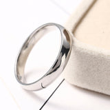Stainless Steel Rings Silver Color Smooth Simple Statement Custom Wedding Couples Wedding Ring Woman Man Fashion Jewelry new daiiibabyyy