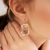 Transparent Resin Pendant Hanging Earring For Women Bohemia Trendy Geometric Square Acrylic Drop Dangle Earrings Wedding Jewelry daiiibabyyy