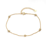 Fashion Stainless Steel Anklet Simple Gold On Foot Ankle Bracelets For Women Men Leg Chain Jewelry Gift 23.5cm - 22cm Long 1 PC daiiibabyyy