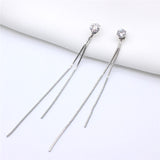 Korean Geometric block Long Tassel Bar Drop Earrings For Women Minimalism Personality Ear Line Dangle jewelry Gift daiiibabyyy