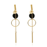 Korean Geometric block Long Tassel Bar Drop Earrings For Women Minimalism Personality Ear Line Dangle jewelry Gift daiiibabyyy