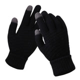 Women's Winter Touch Screen Gloves Thicken Warm Knitted Stretch Gloves Imitation Wool Full Finger Outdoor Skiing Gloves daiiibabyyy