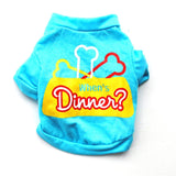 Pet Dog T-shirt Summer Breathable Dog Vest Cartoon Pet Clothes French Bulldog Chihuahua Costumes Small Medium Dog Coat daiiibabyyy