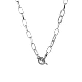 IPARAM Thick Chain Toggle Clasp Gold Necklaces Mixed Linked Circle Necklaces for Women Minimalist Choker Necklace Hot Jewelry daiiibabyyy
