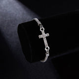 RINHOO Rhinestone  Prayer Cross Bracelets For Women Fashion Wedding Banquet Bracelets & Bangles Valentine's Day daiiibabyyy