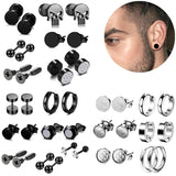 Stainless Steel Skull Black Stud Earring Set For Men Punk Earrings Set Men'S Jewelry Gothic Men Earrings Studs Lot Ear Stud Set daiiibabyyy