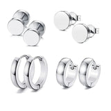 Stainless Steel Skull Black Stud Earring Set For Men Punk Earrings Set Men'S Jewelry Gothic Men Earrings Studs Lot Ear Stud Set daiiibabyyy