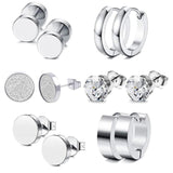 Stainless Steel Skull Black Stud Earring Set For Men Punk Earrings Set Men'S Jewelry Gothic Men Earrings Studs Lot Ear Stud Set daiiibabyyy