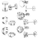 Stainless Steel Skull Black Stud Earring Set For Men Punk Earrings Set Men'S Jewelry Gothic Men Earrings Studs Lot Ear Stud Set daiiibabyyy