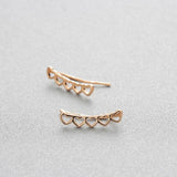 Trendy Leaf Earrings Ear Climber Round Heart Arrow Stud Earrings for Women Everyday Jewelry Boho Cat Paw Knot Ear Cuff Piercing daiiibabyyy