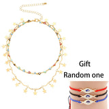 Fashion Turkish Evil Eyes Multilayer Necklaces For Women Bohemian Vintage Devil Pendant Necklaces Choker Beads Party Jewelry New daiiibabyyy