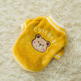 Autumn winter Warm cute bear Coral velvet sweater small cat dog Chihuahua Shih Tzu Sweatshirt Puppy Pullover Pet Thicken clothes daiiibabyyy