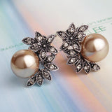 Fashion Imitation Pearl Earrings Inlaid Rhinestones Exquisite Charming Wedding Jewelry For Women Three Colors optional2019 daiiibabyyy