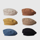 Women Girl Beret Artist Warm cotton Octagonal Flat Cap autumn Winter Beanie Hat Cap Vintage Beret Hats Solid Color Cap Hat Woman daiiibabyyy