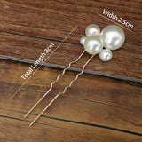 Women U-shaped Pin Metal Barrette Clip Hairpins Simulated Pearl Bridal Tiara Hair Accessories Wedding Hairstyle Design Tools daiiibabyyy